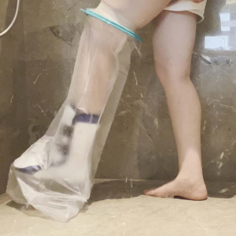 CIVJET Cast Covers for Shower Leg, Waterproof Cast Cover for Showering, Cast Protector for Shower Adult, Shower Boots for Foot after Surgery, Full Leg, Thigh (Diameter - 7.9") Extra Long - Image 1
